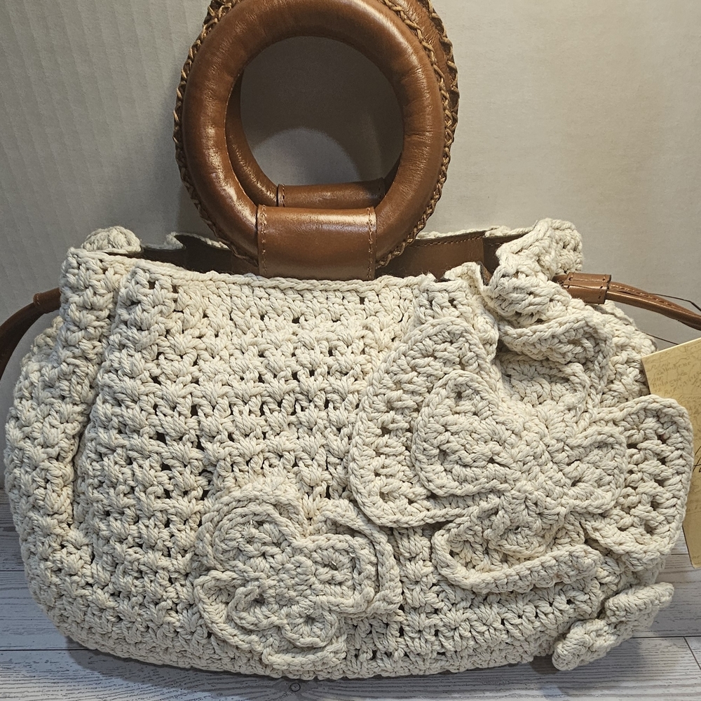 The Patricia Nash Carlina Butterfly Crochet Satchel - Picture 2 of 9